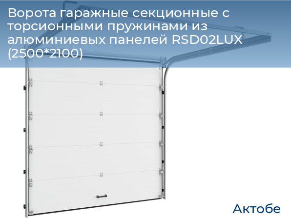 Ворота гаражные секционные с торсионными пружинами из алюминиевых панелей RSD02LUX (2500*2100), aktyubinsk.doorhan.ru