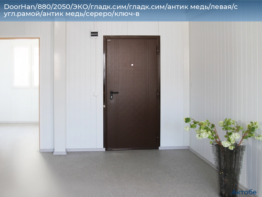 DoorHan/880/2050/ЭКО/гладк.сим/гладк.сим/антик медь/левая/с угл.рамой/антик медь/сереро/ключ-в, aktyubinsk.doorhan.ru