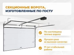 Cекционные ворота 2500х2200 мм белые DoorHan RSD02